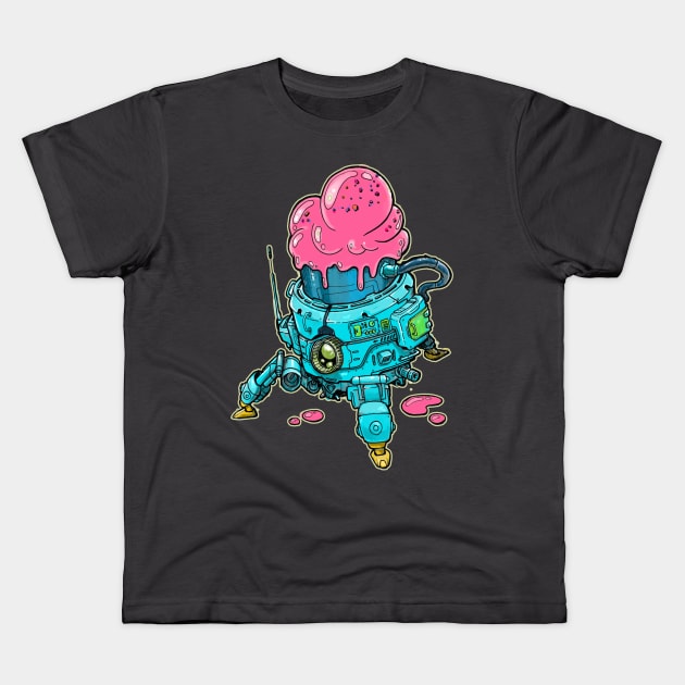 Ice cream mecha Kids T-Shirt by INKSPACE